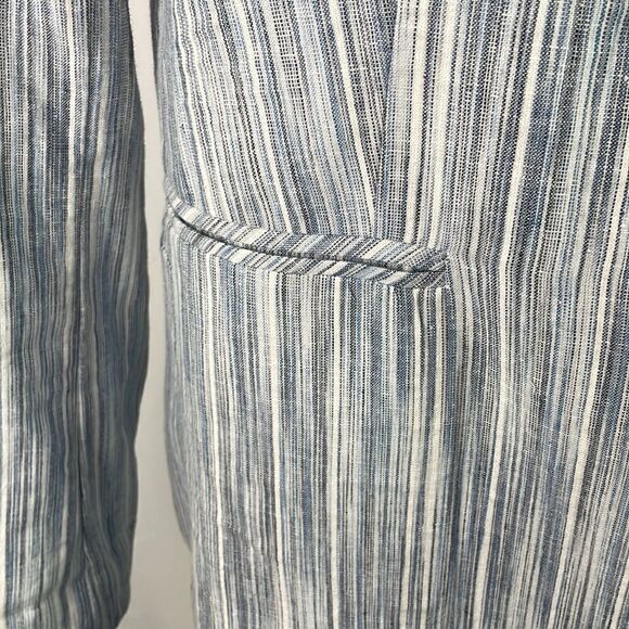 Cynthia Rowley Blue Striped Blazer - Picture 4 of 9
